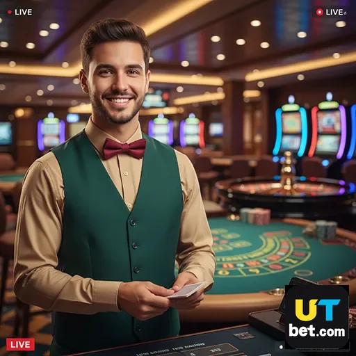 Ilustração de Explore as Slots e Serviços VIP no utbet