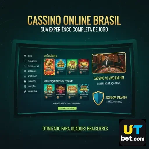 Ilustração de Explore as Slots e Serviços VIP no utbet