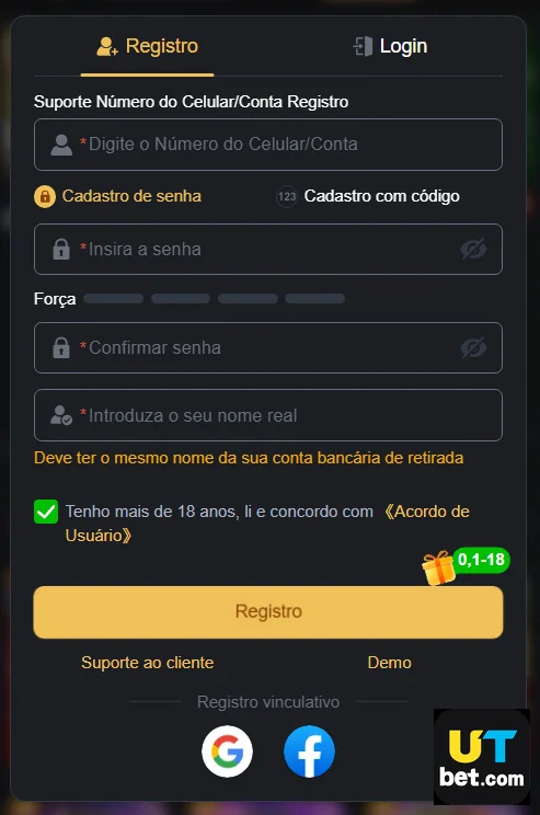 Jogador satisfeito recebendo cashback VIP na utbet